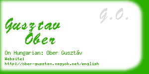 gusztav ober business card